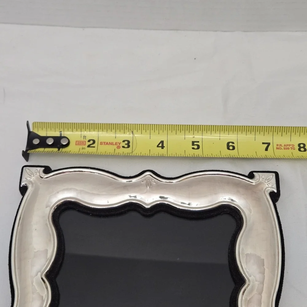 Vintage Victorian Art Deco Hammered Look Silver Plated Picture Frame 5x7